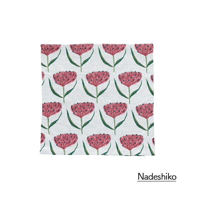 母の日 松尾ミユキ クッションカバー カバー 45cm 刺繍 花柄 フラワー 北欧 ミモザ ナデシコ ダリア ギフト プレゼント 誕生日