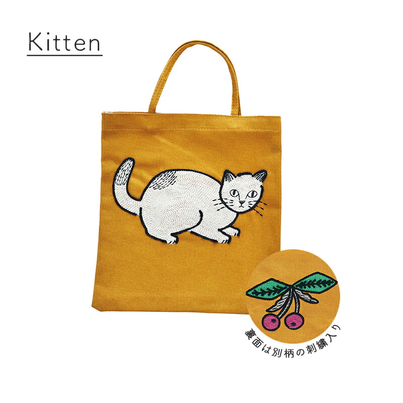 松尾ミユキ ミニバッグ トートバッグ トート バッグ 小さい ねこ 花柄