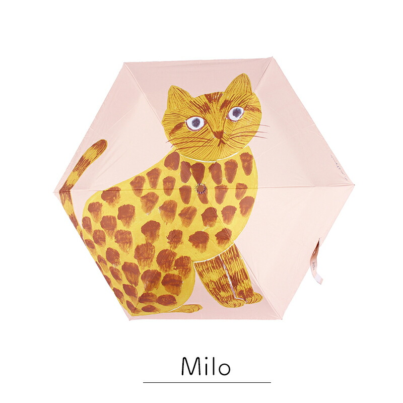 新品　松尾ミユキ　晴雨兼用　折り畳み傘　milo　猫　ねこ　ネコ 楽天市場】【クーポンで10％OFF！開始28時間限定】松尾ミユキ
