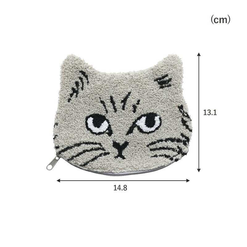 キャットモコポーチ 松尾ミユキ ポーチ 袋 もこもこポーチ 収納袋 ネコ 猫 cat ギフト プレゼント 贈り物 北欧 レディース おしゃれ 大人かわいい かわいい サガラ刺繍