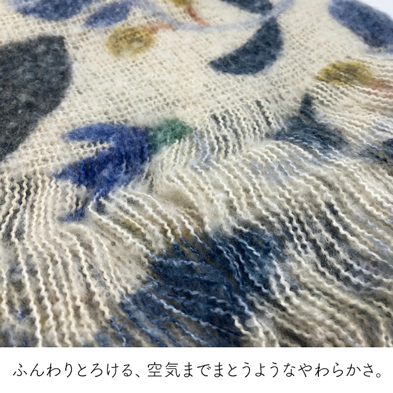 松尾ミユキ シャギーブランケット ブランケット 大判 ニット ふわふわ 軽い なめらか ひざ掛け 膝掛け ソファーカバー 植物 リス ウサギ 花 フラワー リラックスタイム プレゼント ナチュラル 北欧 おしゃれ
