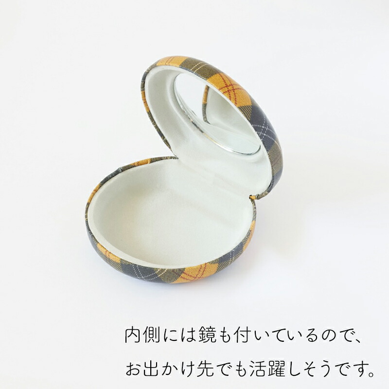 松尾ミユキ マルチケース ミニケース 小物入れ ケース アクセサリーケース ピルケース ミラー付き 鏡 ミラー Cats 猫 ねこ cat ネコ 北欧 チェック マドラスチェック ゴブラン織り 北欧 おしゃれ かわいい