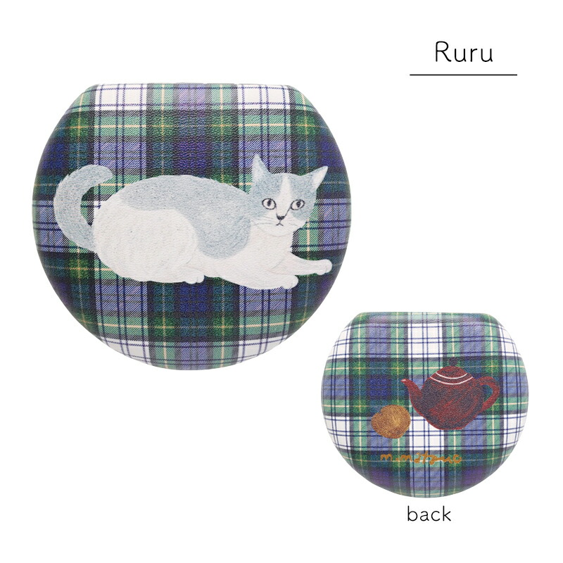 松尾ミユキ マルチケース ミニケース 小物入れ ケース アクセサリーケース ピルケース ミラー付き 鏡 ミラー Cats 猫 ねこ cat ネコ 北欧 チェック マドラスチェック ゴブラン織り 北欧 おしゃれ かわいい