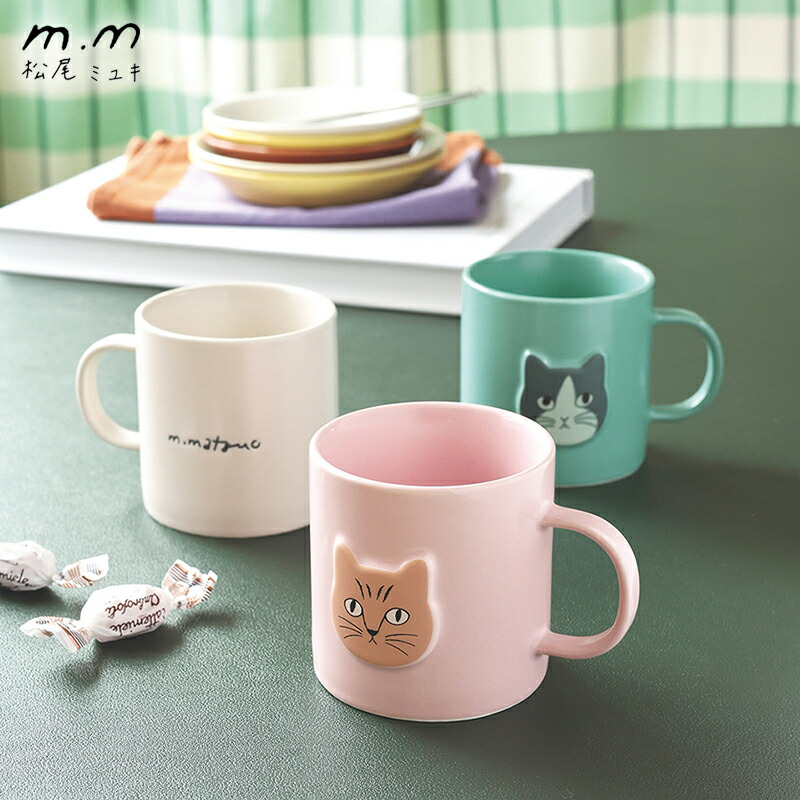 松尾ミユキ マグカップ コップ マグ カップ キャットフェイスマグ 食器