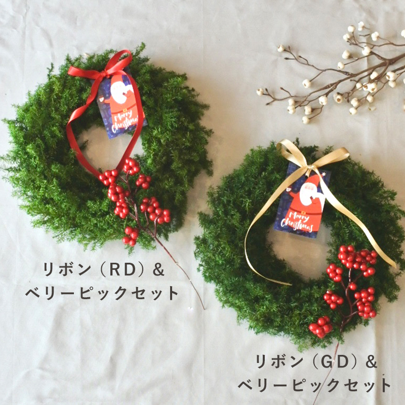 クリスマスリース クリスマス スワッグ リース ヒムロスギ サンキライ 赤い実 森のリース L フォレストグリーン 25cm ドライアレンジ ドライフラワー 壁掛け インテリアフラワー アレンジメント 花材 枝 xmas Christmas ツリー 飾り 装飾 北欧 かわいい おしゃれ