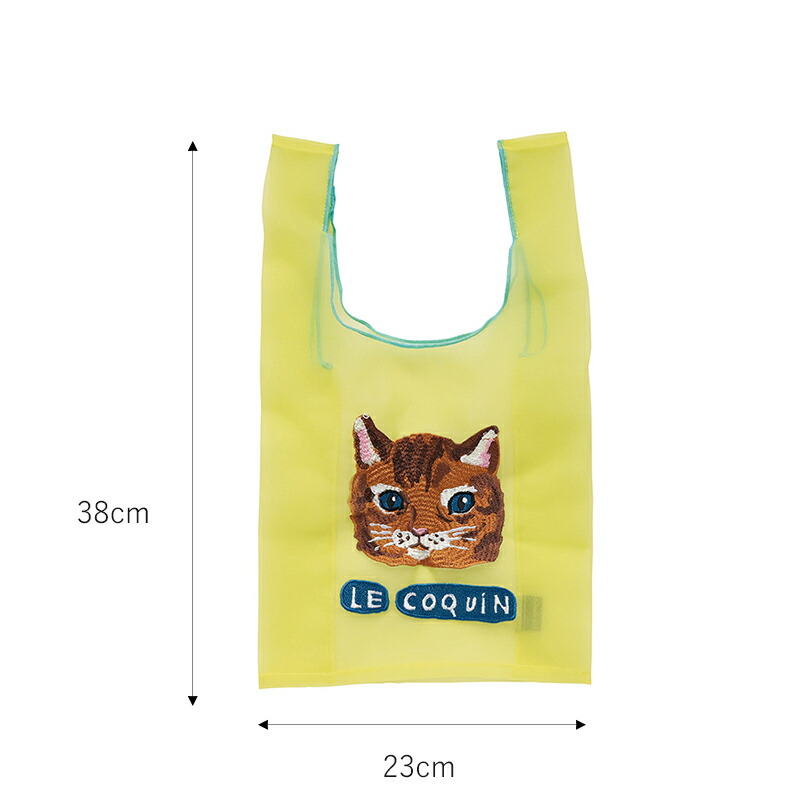 ナタリーレテnathalieleteオーガンジーバッグSサイズ刺繍エコバッグトートトートバッグ小さい猫catミニバッグおしゃれプレゼントギフト母の日かわいい透け感シアートートカラフル作家誕生日
