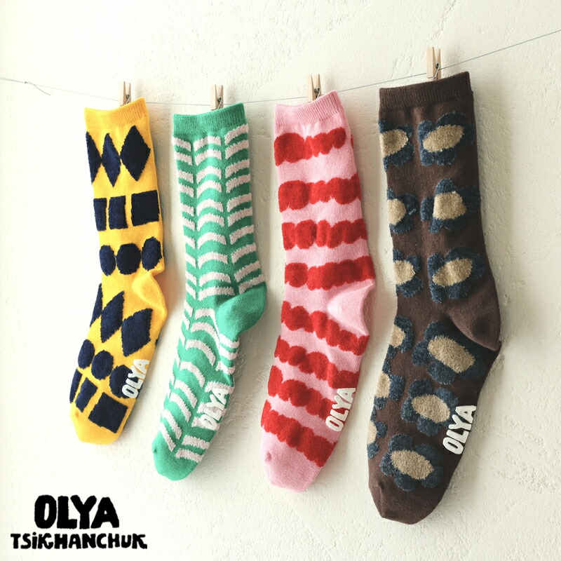 Olya オリヤ フラッフィーソックス 靴下 くつ下 北欧 フィンランド レディース おしゃれ かわいい カラフル ポップ POP キュート もこもこ モコモコ プレゼント ギフト かわいい 誕生日