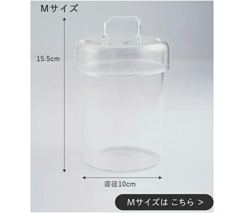 ガラスキャニスター Sサイズ 蓋つき ガラス ガラスジャー