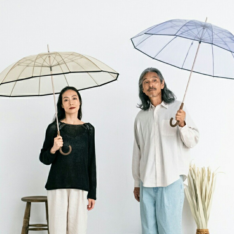 クリーミーホワイトビニール 58cm ジャンプタイプ 雨傘 ビニール