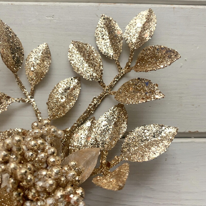 Virtual Green Deco Hanging Leaf  ベリー 赤い実 サンキライ ナチュラル インテリアフラワー フェイク クリスマス スワッグ リース ドライアレンジ ドライフラワー 花材 枝 オーナメント xmas Christmas ツリー 飾り 装飾 北欧 かわいい おしゃれ アンティーク アスカ 冬インテリア