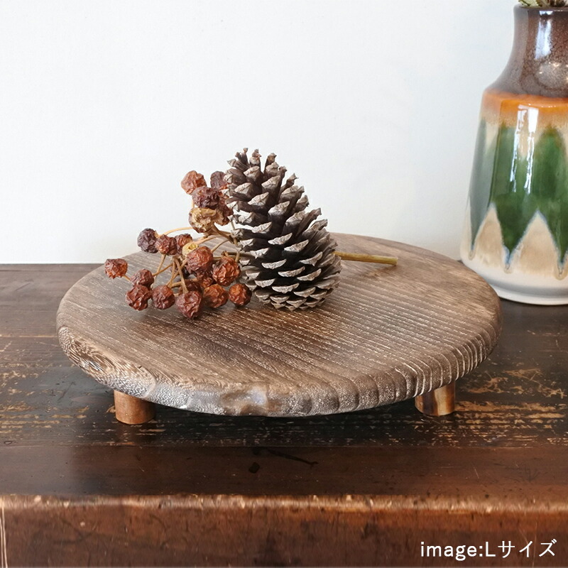 ウッド トレイ 置台 ディスプレイ スタンド コンポート Lサイズ