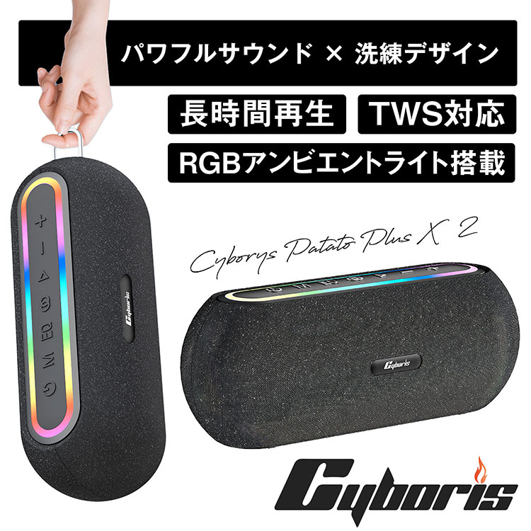 Cyboris｜Bluetooth5.3スピーカー ワイヤレススピーカー 60W 高音質 大