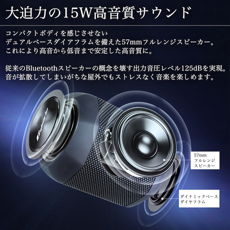 ブルートゥース スピーカー IPX7 防水スピーカー 18時間再生