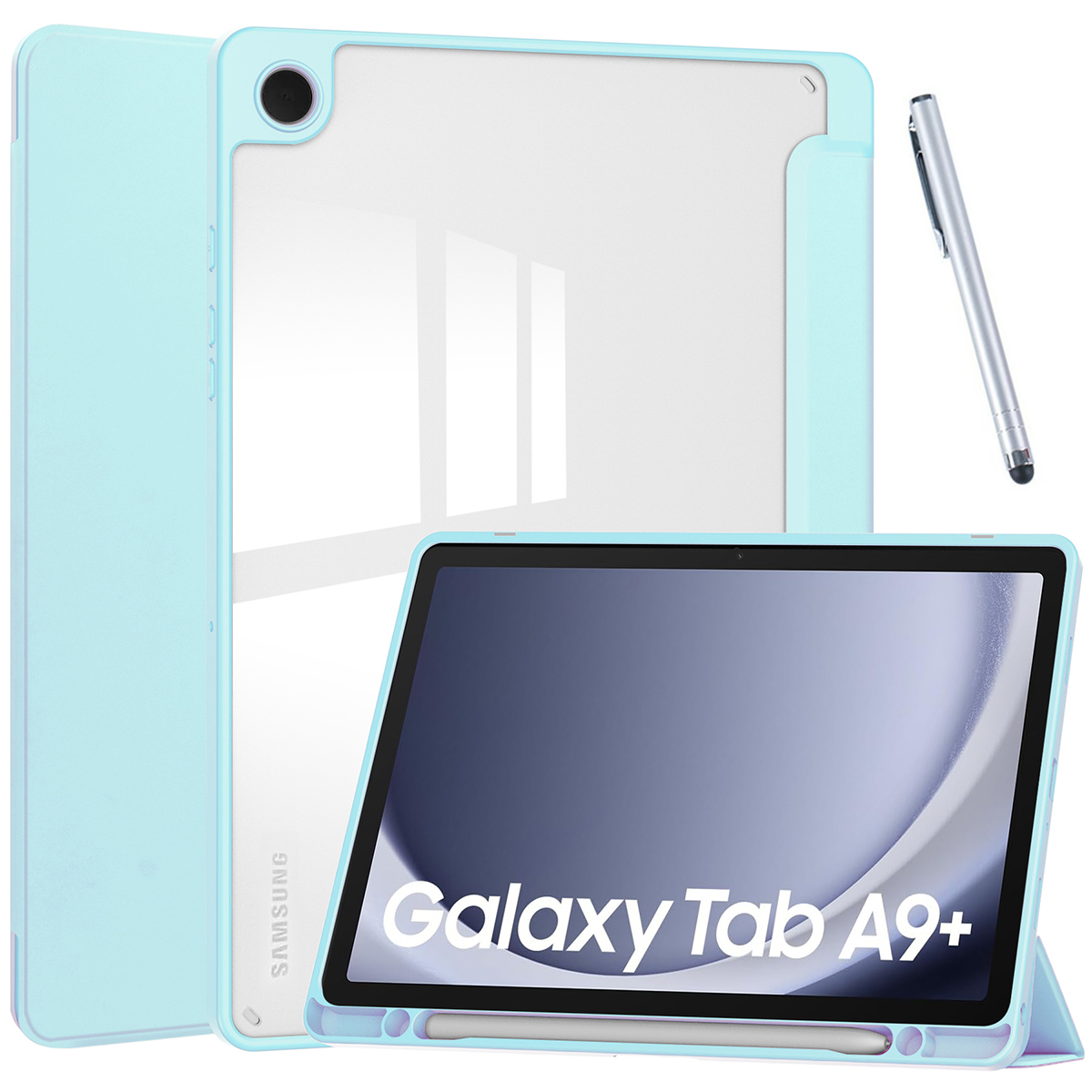 タッチペン付 Galaxy Tab A9+ （ Galaxy Tab A9 Plus ） ギャラクシー タブレット a9 プラス SM-X210 / SM-X215 / SM-X216B 背面クリア かわいい 角割れ無し｜sunny-world｜06