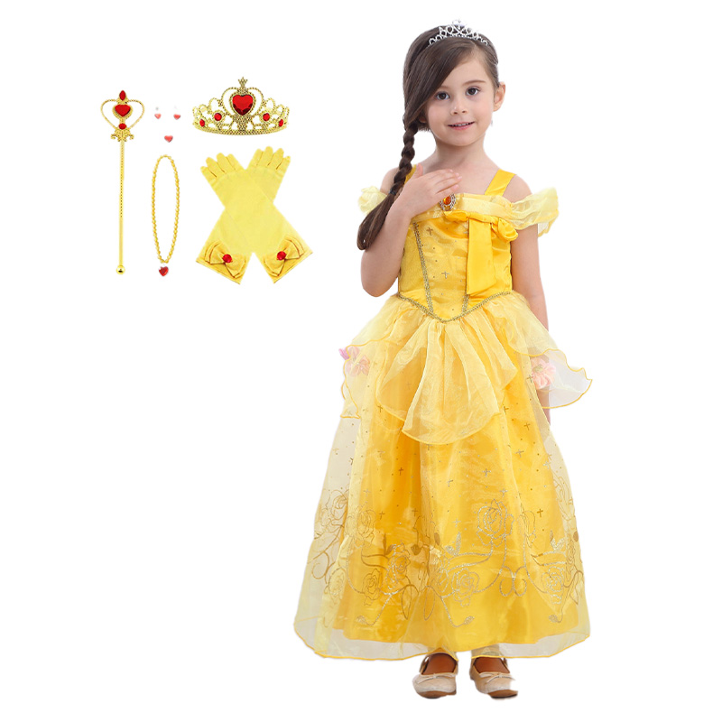 ベル ドレス ハロウィン コスプレ 衣装 仮装 プリンセス 子供
