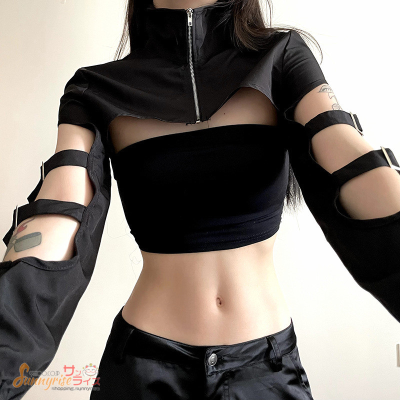 プチハイネック 長袖 タイトス 透かし彫りクロップド丈 レディース 無地 ダンス衣装 へそ出し Ｔシャツ 秋服 体型カバー インナー 楽天市場】トップス アシンメトリー ジャケット カットソー
