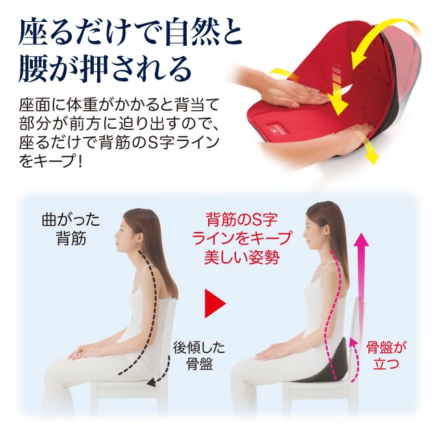 ボードクッション コシオス 骨盤矯正クッション 骨盤矯正椅子 骨盤チェアー 骨盤矯正椅子 お尻 男女兼用 前傾 後傾 背筋 S字ライン 美しい姿勢 美姿勢 |  | 03