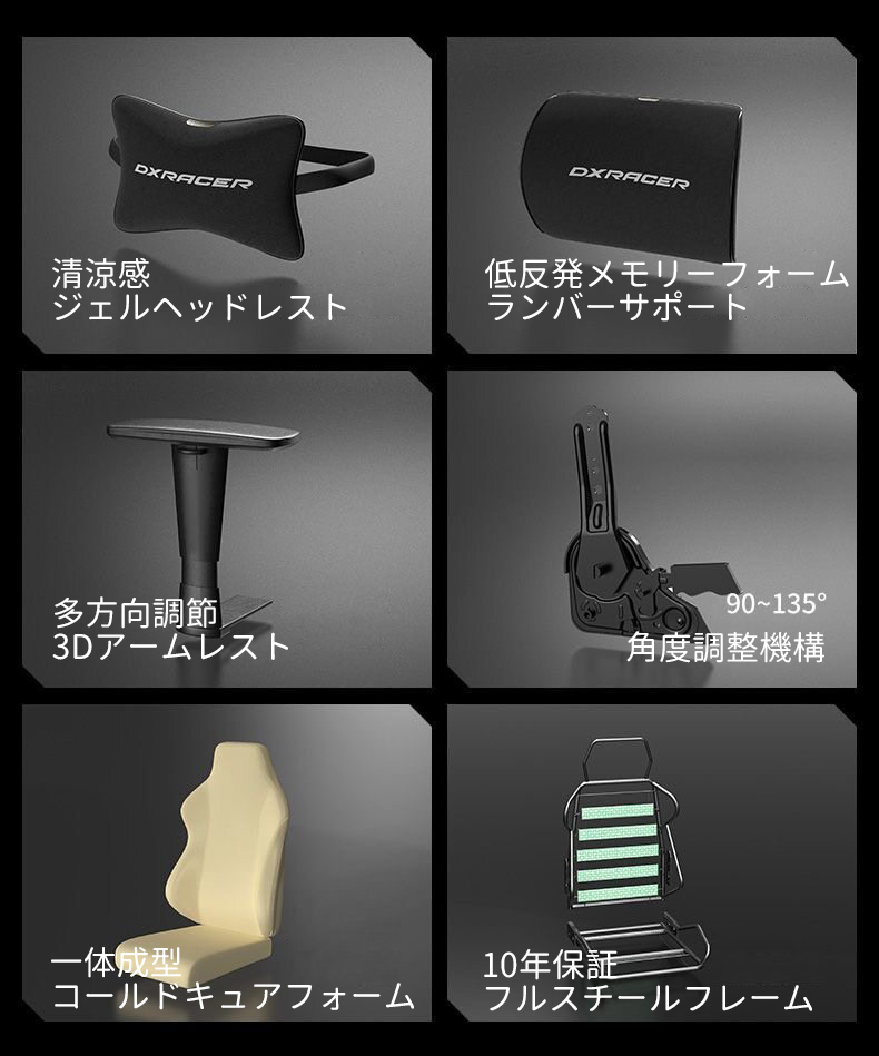 DXRacer ゲーミングチェア Driftingシリーズ リクライニング おしゃれ パソコンチェア pcチェア 肘付き_15