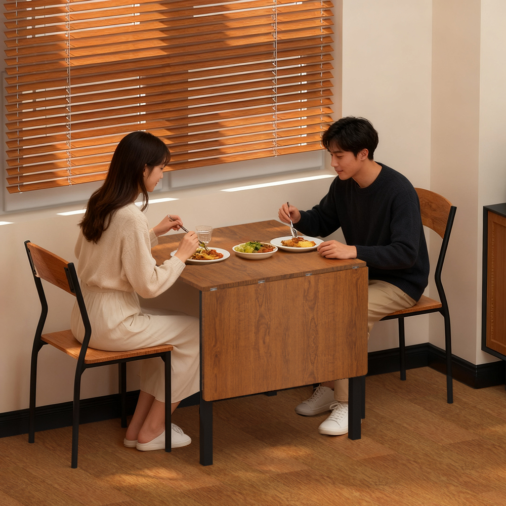 ダイニングテーブル 伸長式 伸縮式 2人 4人 6人 テーブル 折りたたみ コンパクト 木製 北欧 おしゃれ 食卓 | ブランド登録なし | 10
