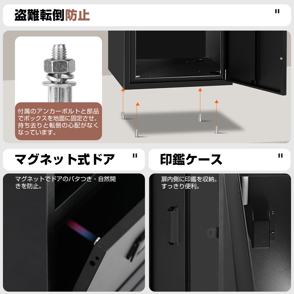 宅配ボックス 戸建 ステッカー ポスト一体型 大型 防水 複数投函 150L 置き配ボックス 完成品 1年保証 | ポスト | 14