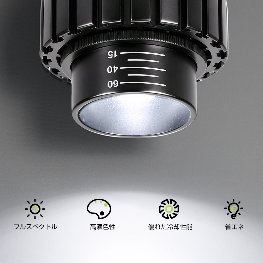 植物育成ライト LED フルスペクトル e26 24W 5800K 関連画像1