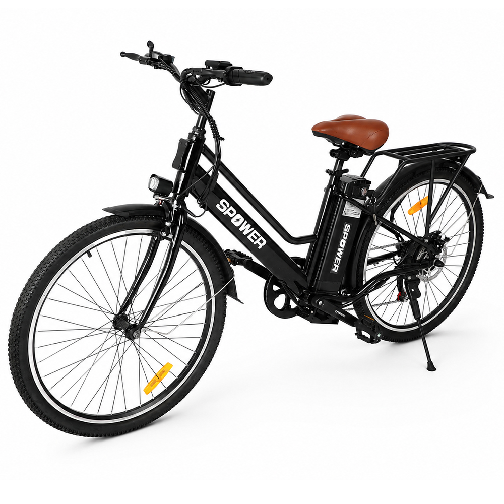 電動アシスト自転車 26インチ 7段変速 最大110km走行 リチウムバッテリー ディスクブレーキ 防水 LEDライト | SPOWER | 01