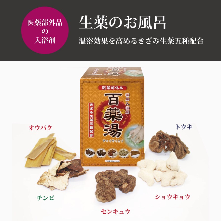 百薬湯 UYEKI(ウエキ)医薬部外品の入浴剤 きざみ生薬5種類+炭酸水素