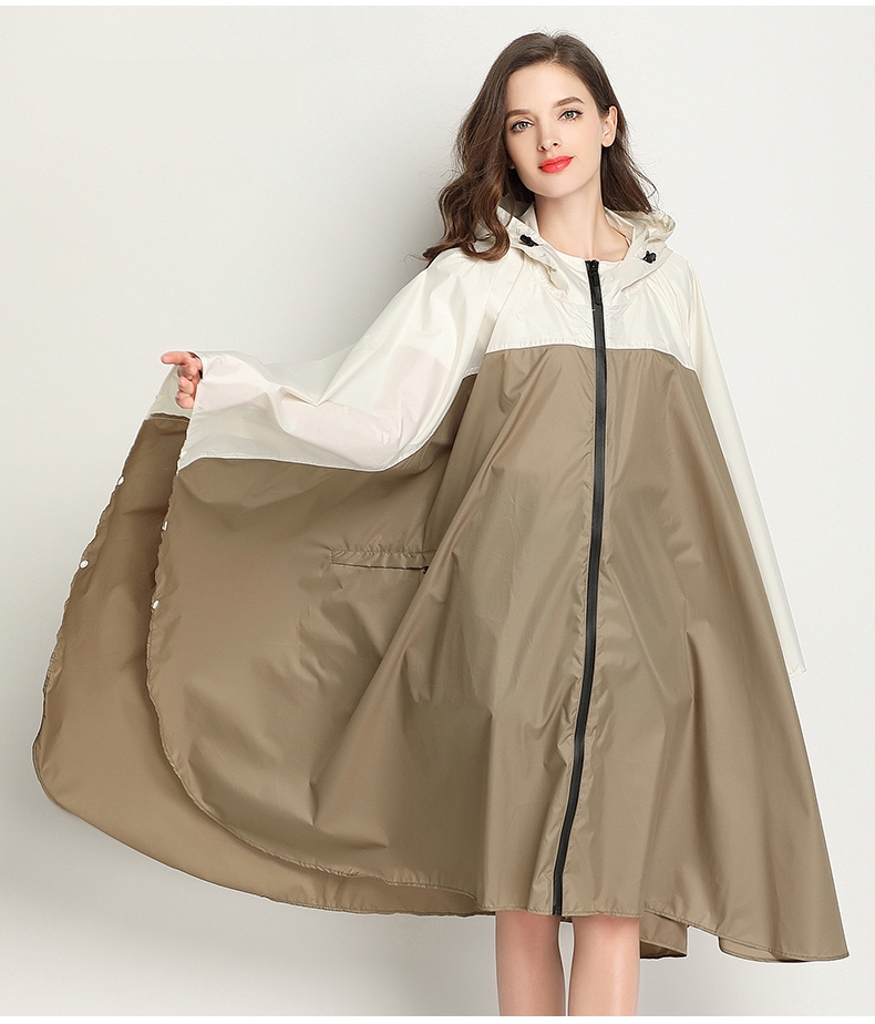 レインコート 自転車 レディース メンズ ポンチョ カッパ レインウェア おしゃれ 合羽 雨具 リュック対応 男女兼用 フリーサイズ ロング |  | 04