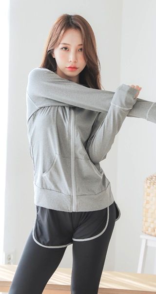 ラッシュガード 3点セット レディース レギンス ショートパンツ 上下  体型カバー UVカット 紫外線対策 日焼け防止 パーカー ゆったり 長袖 おしゃれ |  | 06