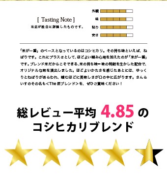 ブレンド米テイスティングノート