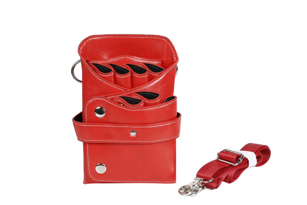 LUMIACTY シザーケース 美容師 PVCレザー トリマー シザーバッグ 6丁