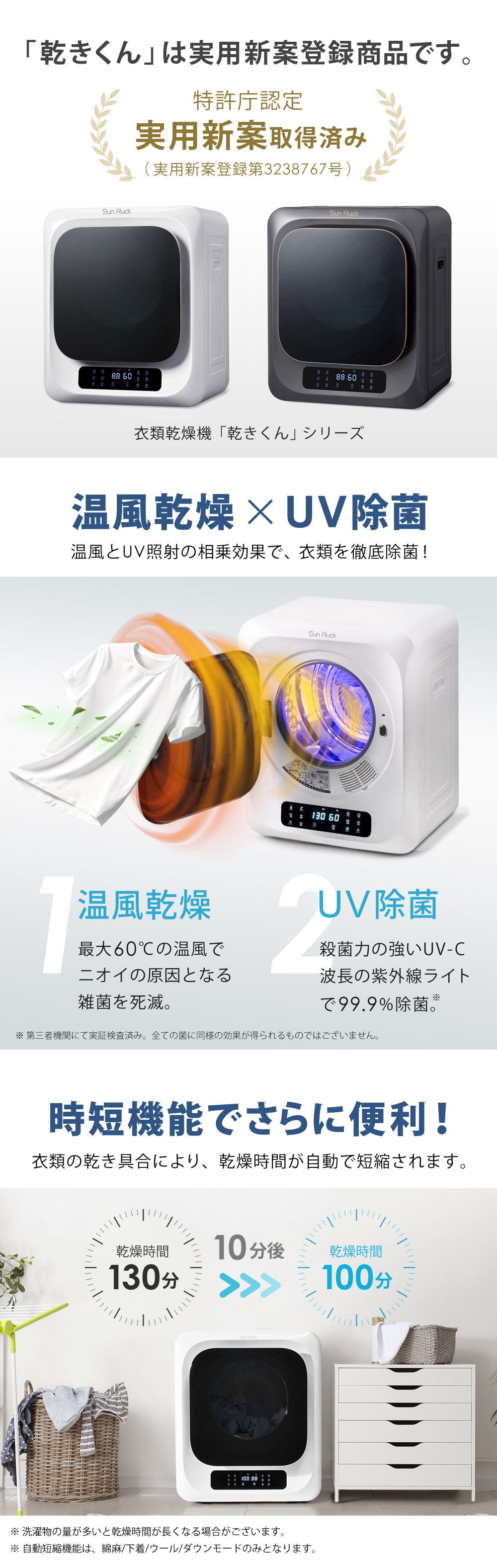 SunRuck 公式 180日延長保証 小型衣類乾燥機 衣類乾燥機 ミニ SunRuck 公式 180日延長保証 小型衣類乾燥機 衣類乾燥機 ミニ