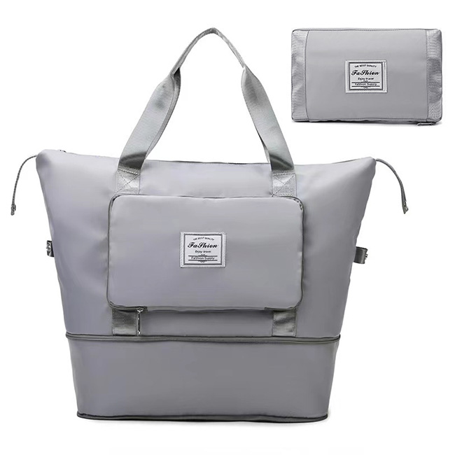 拡張できる】ボストンバッグ キャリーバッグ 折り畳み 大容量 乾湿分離