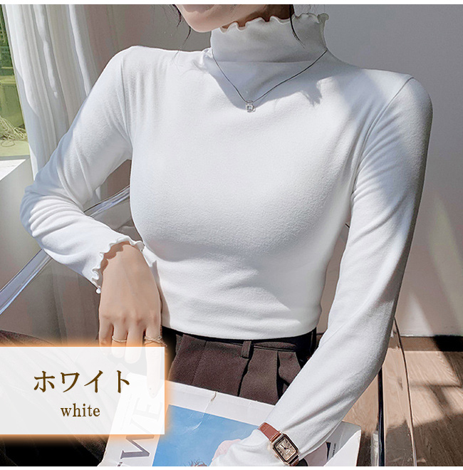 【2点20％off】透け感 裏起毛 シースルー カットソー インナー レディース 長袖 重ね着 トップス おしゃれ タートルネック レイヤード |  | 06