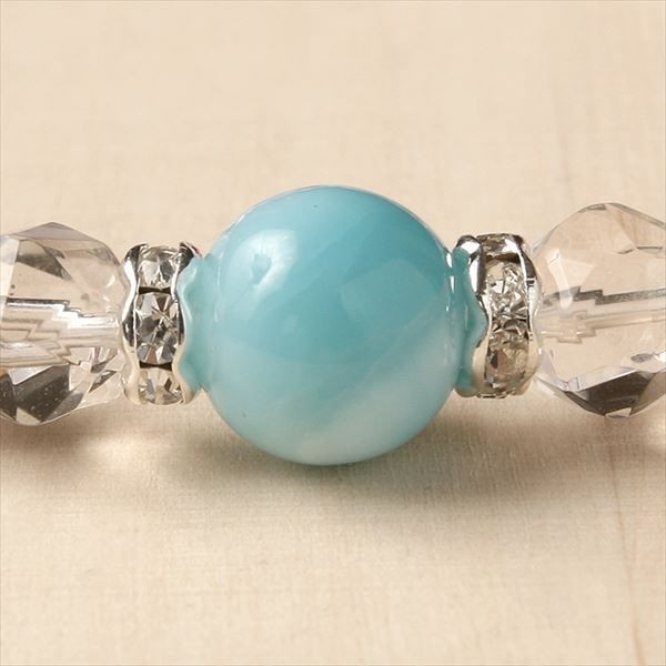 癒し パワーストーン 空と海の色を思わせる天然石ブレスレット