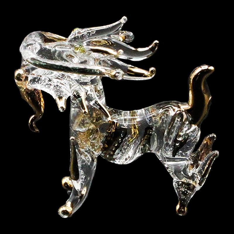 クリスタル 麒麟 小 ハンドメイド キリン 置物 開運 風水グッズ 開運