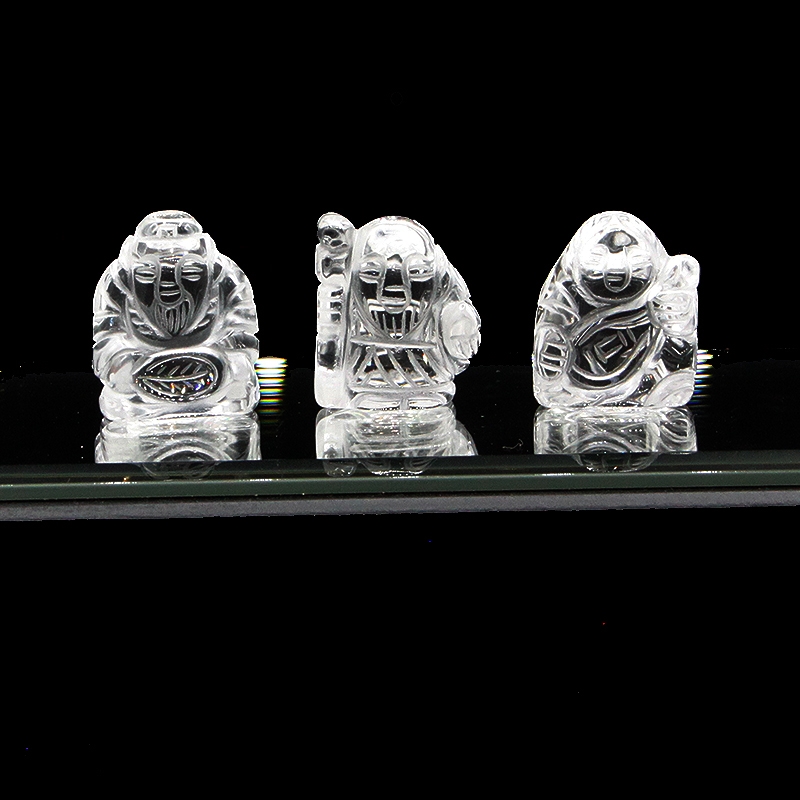 七福神　置物　水晶付き 楽天市場】開運 水晶彫り 七福神 (高さ約4.6cm)＜開運・幸運の