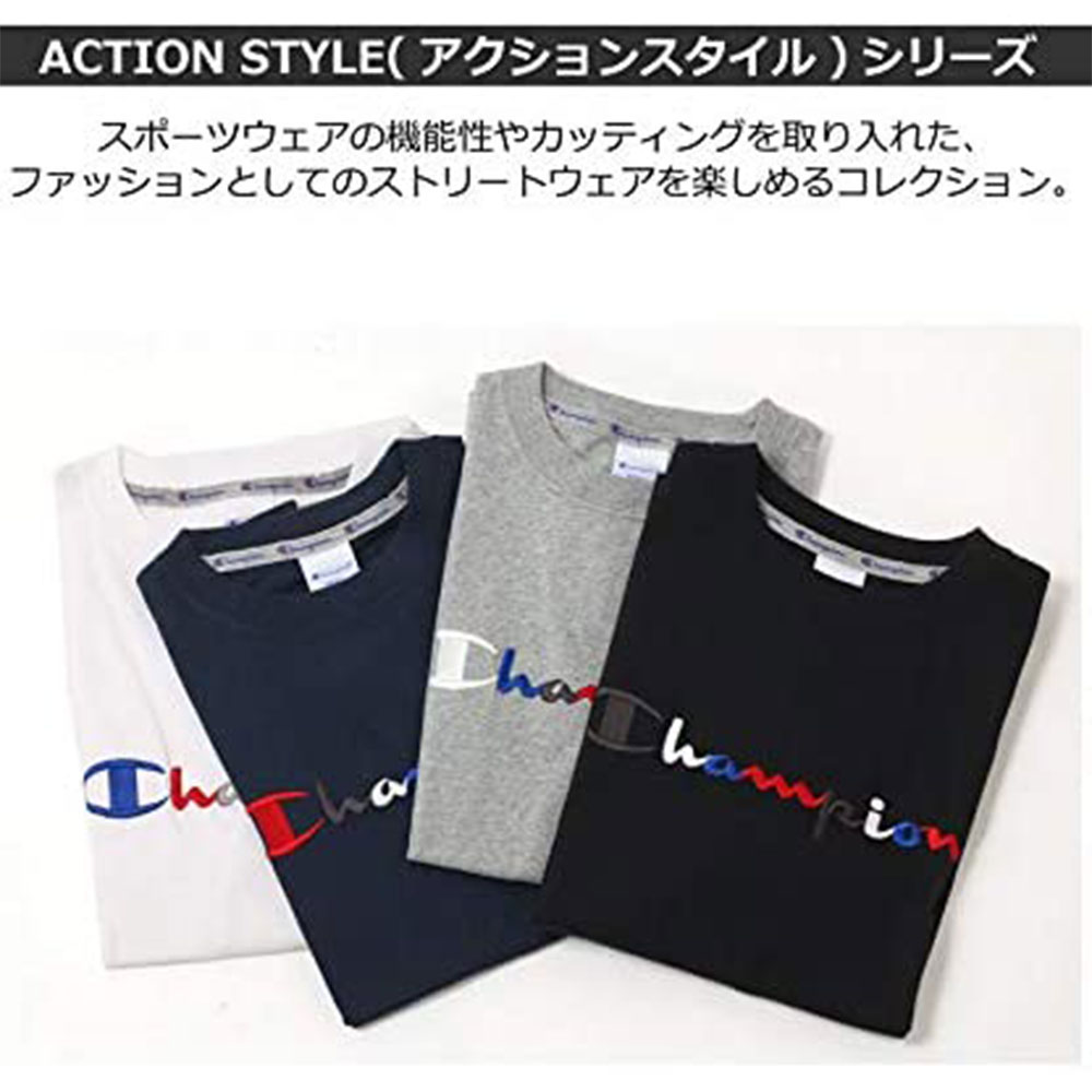 チャンピオン Tシャツ カットソー 夏 春 半袖 レディース メンズ S-XL 黒 白 c3-h371｜sunto｜06