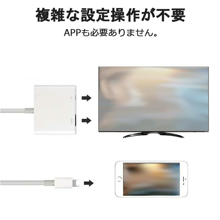 HDMI変換アダプター ライトニング type-c 変換アダプター 変換ケーブル lightning スマホ iphone ipad アイフォン｜sunto｜03