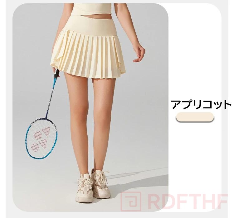 レディース テニススコート インナーパンツ付き プリーツ ミニスカート