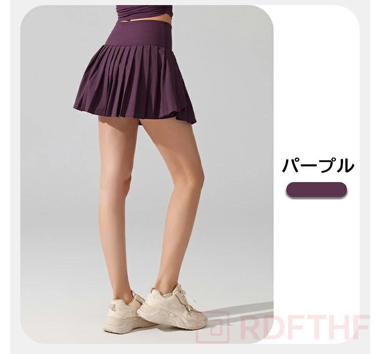 レディース テニススコート インナーパンツ付き プリーツ ミニスカート