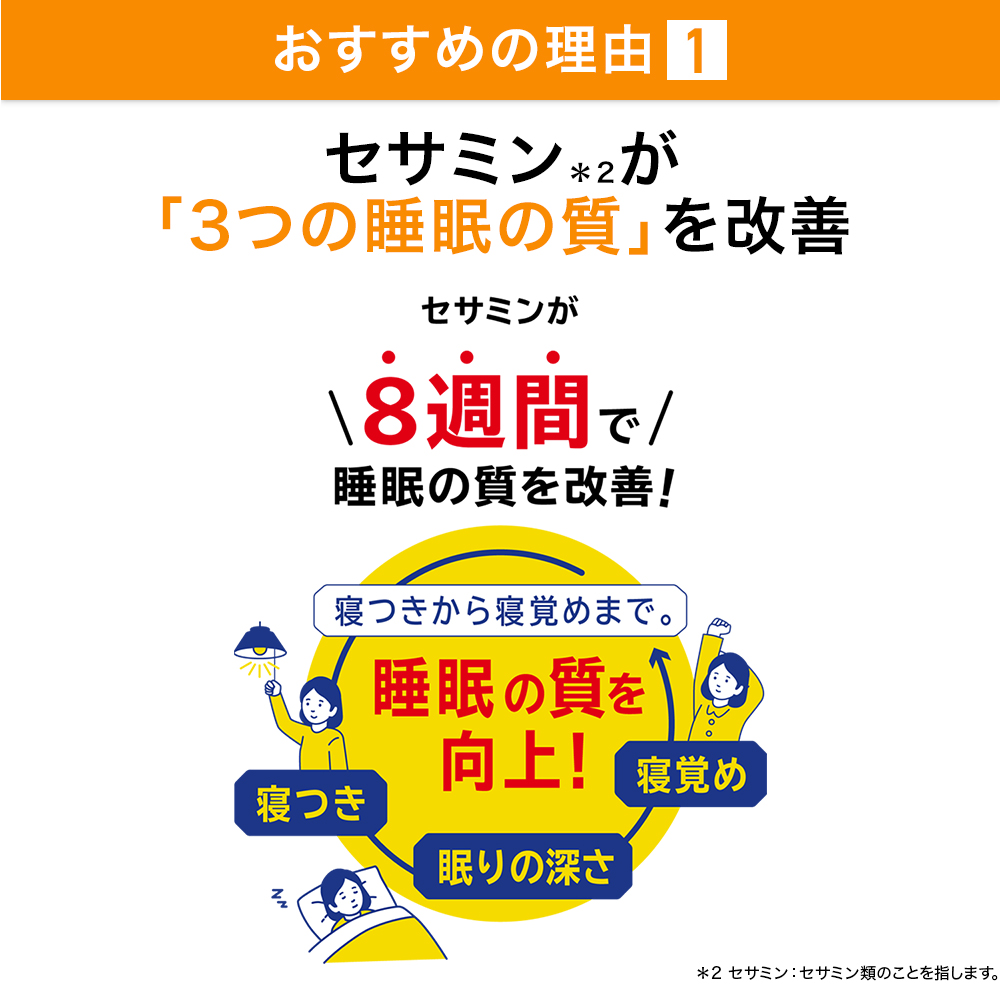 サントリー 公式 快眠セサミン 機能性表示食品 快眠 快眠体質