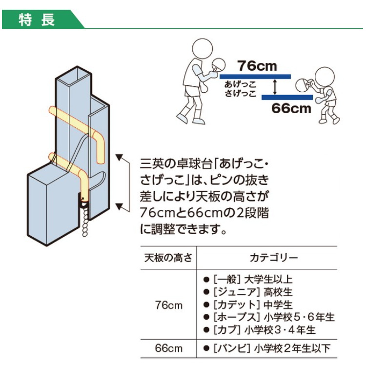三英（SAN-EI） 卓球台 国際規格サイズ 三英(SAN-EI/サンエイ 