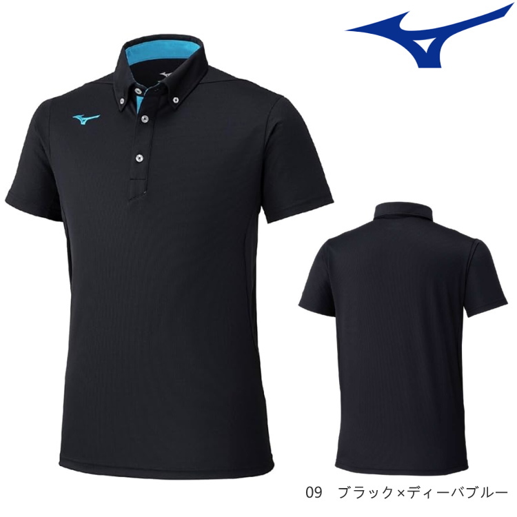MIZUNO（ミズノ） ポロシャツ 半袖 メンズ レディース ボタンダウン