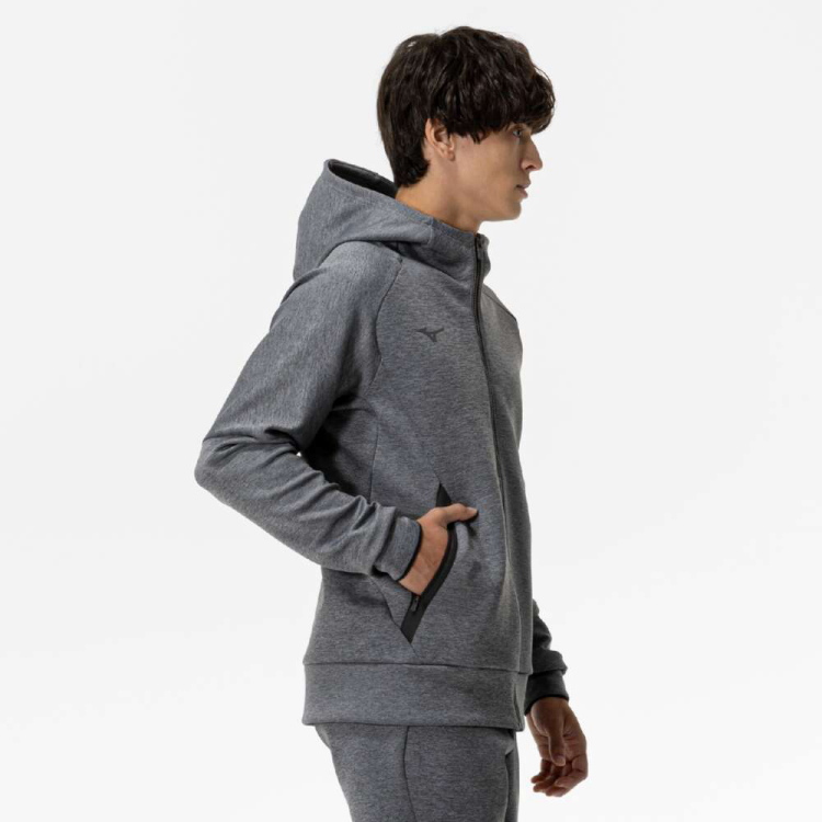 MIZUNO（ミズノ） ストレッチスウェットフーディジャケット メンズ