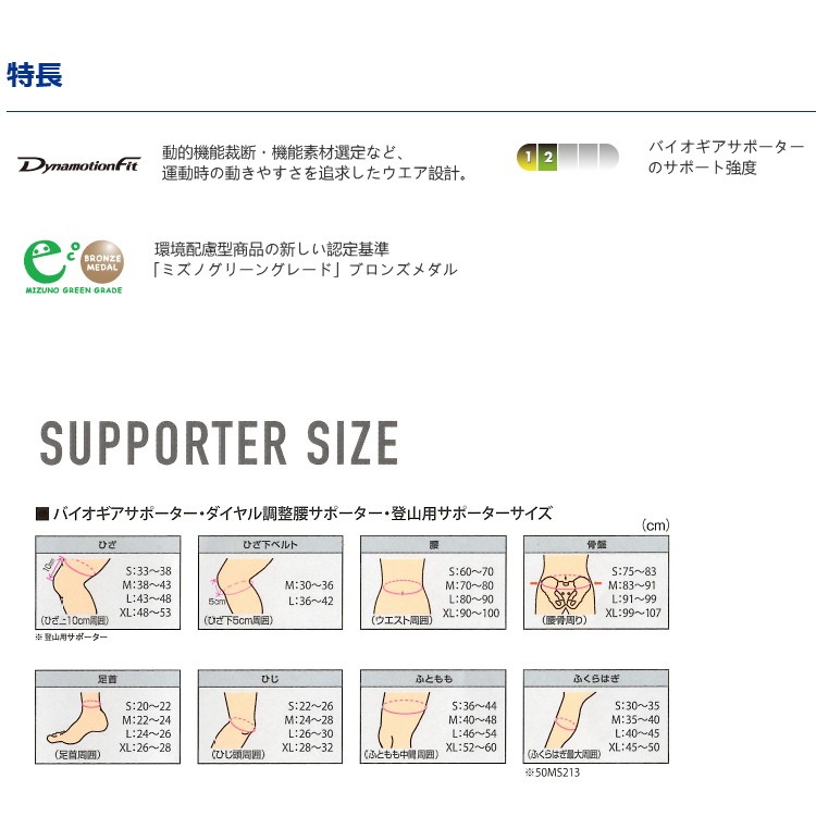 肘サポーター ミズノ MIZUNO バイオギアサポーター ひじ用 1枚入 左右