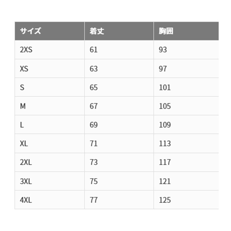 サイズ表