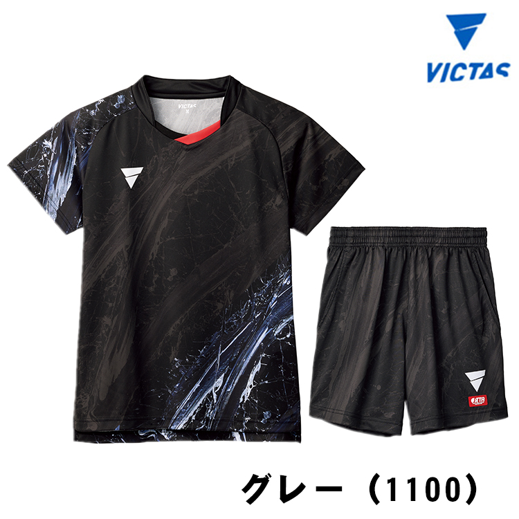 卓球ユニフォーム VICTAS V-NGS407 V-NGP410 上下セット ゲームシャツ パンツ...