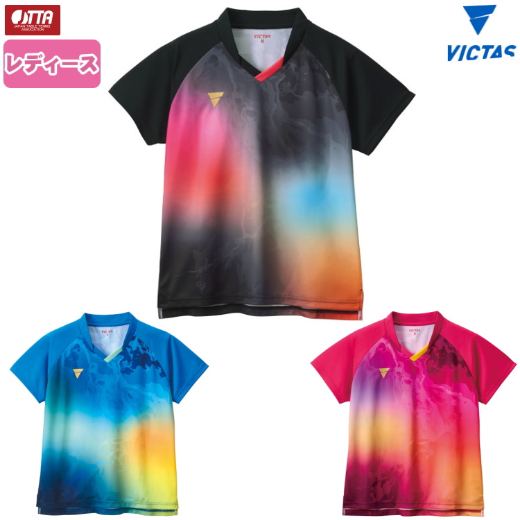 VICTAS ヴィクタス レディース Lサイズ VICTAS（ヴィクタス） 卓球ユニフォーム V-LGS602 ゲームシャツ
