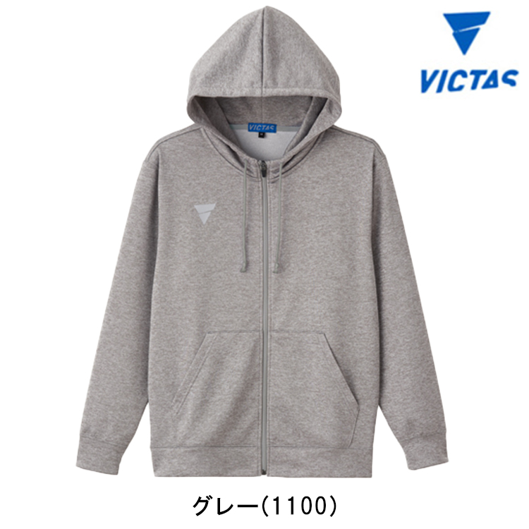VICTAS ヴィクタス 4903590190013 V−PK512 542504 グレー サイズ：S VICTAS（ヴィクタス） 卓球 パーカー V-PK512 ジャージ 上着 メンズ